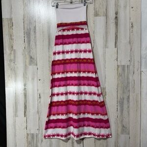 Hurley Vibrant Pink and White Maxi Dress